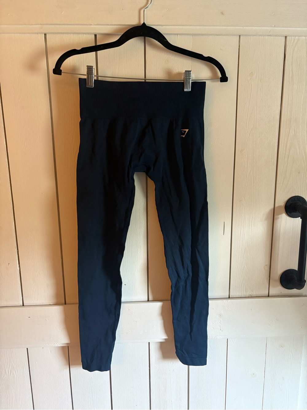 Gymshark Navy High-Waist Leggings with Logo